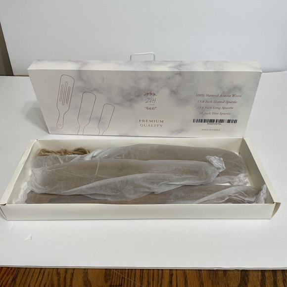 Wooden Spurtle Kitchen Tools 3 Pc Set Acacia Spatula Cooking Utensils Nonstick - Picture 10 of 10